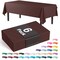 Exquisite 6-Pack Premium Plastic Tablecloth 54in. x 108in. Rectangle Plastic Table Cover